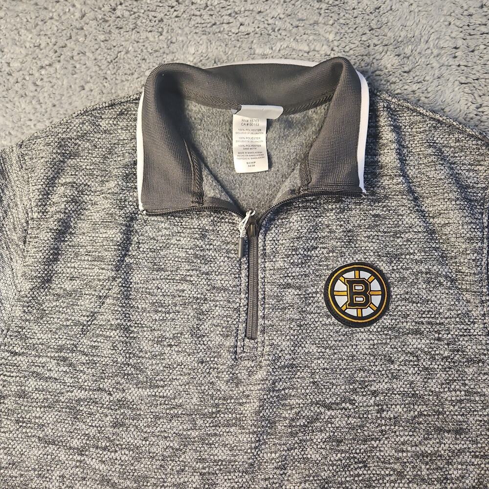 Officially Licensed Boston Bruins 1/4 Zip Lightweight Long Sleeve Pullover S